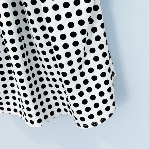 NEW Coco Reef Draped Polka Dot Tankini Top Black & White Size 34C - Picture 9 of 12